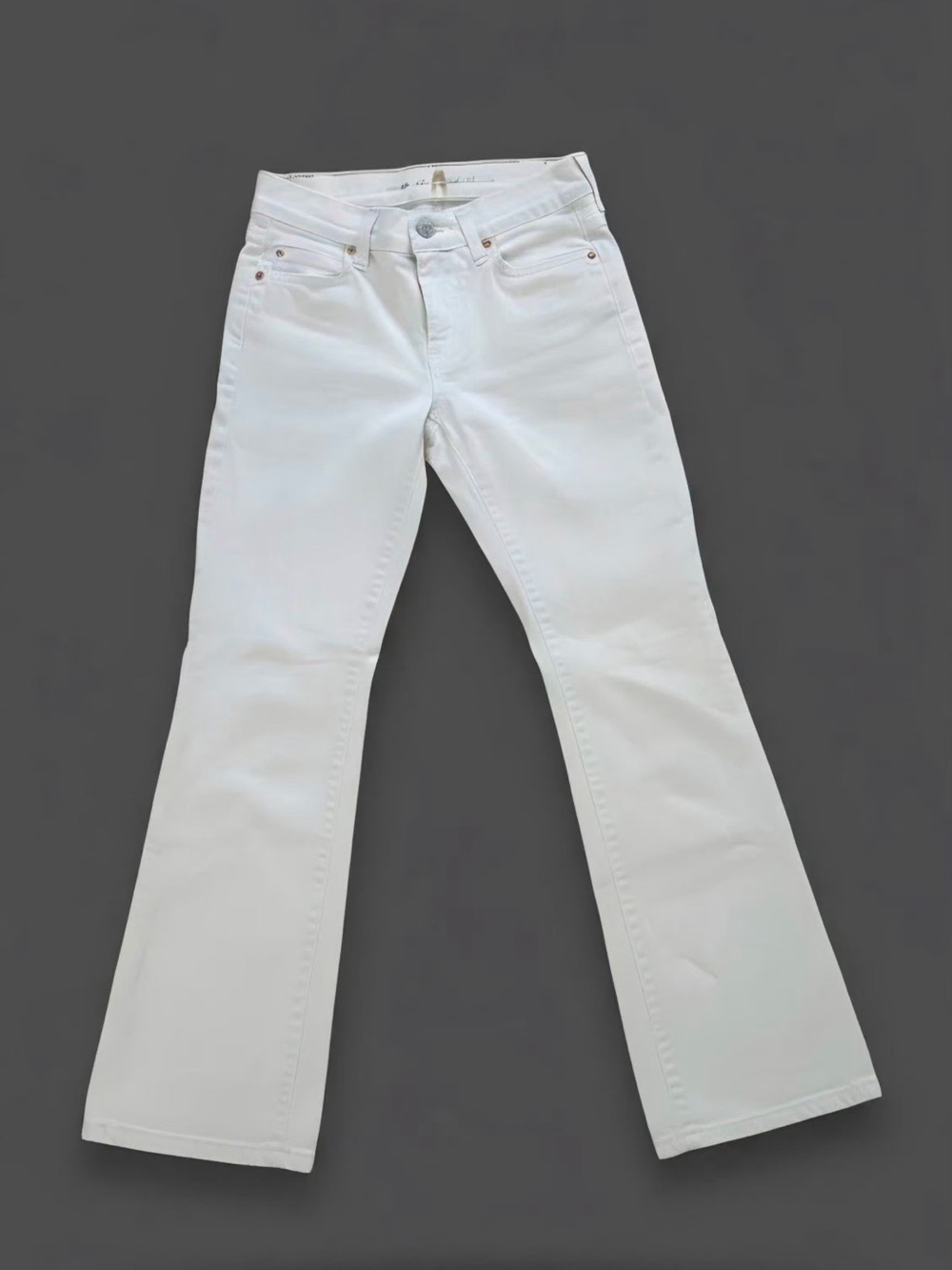 7 For All Mankind White Flare Jeans